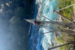Braving the Cable bridge